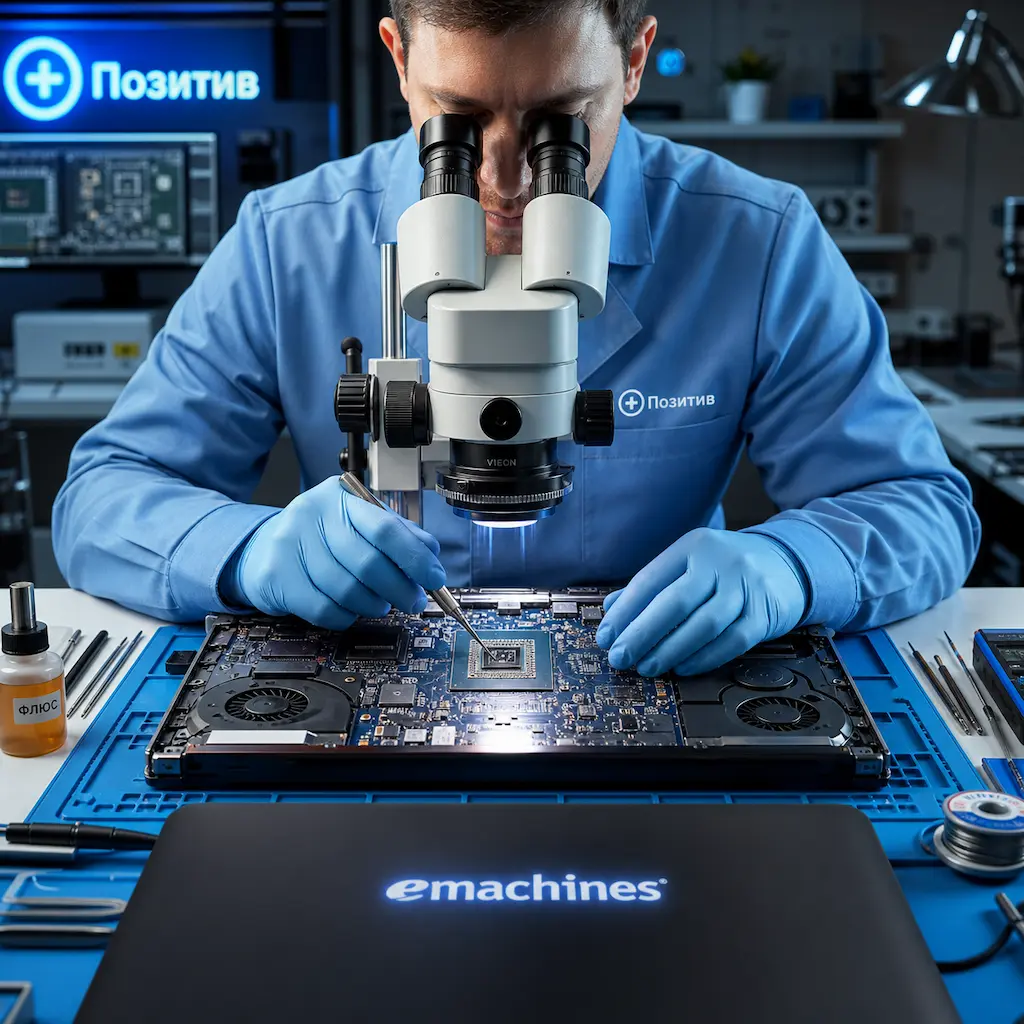 Замена видеокарты ноутбука Emachines в Великом Новгороде