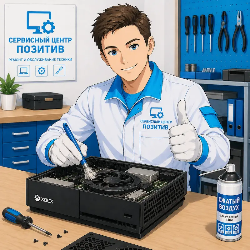 Чистка игровой приставки от пыли в Великом Новгороде | Замена термопасты