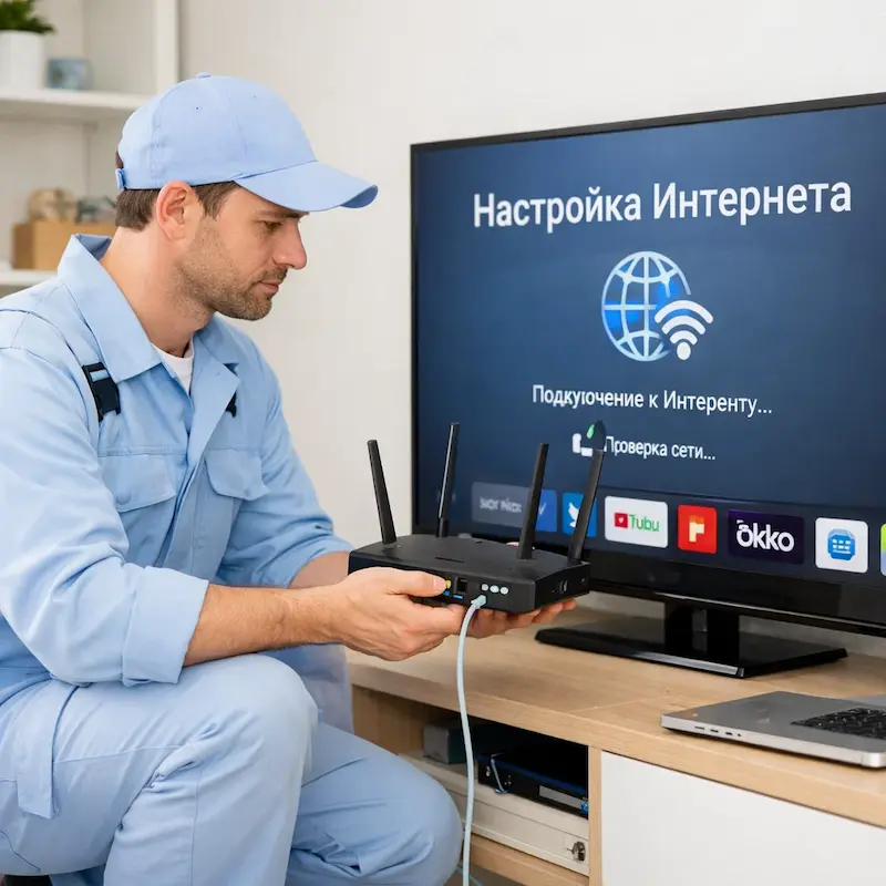 Настройка интернета на телевизоре в Великом Новгороде