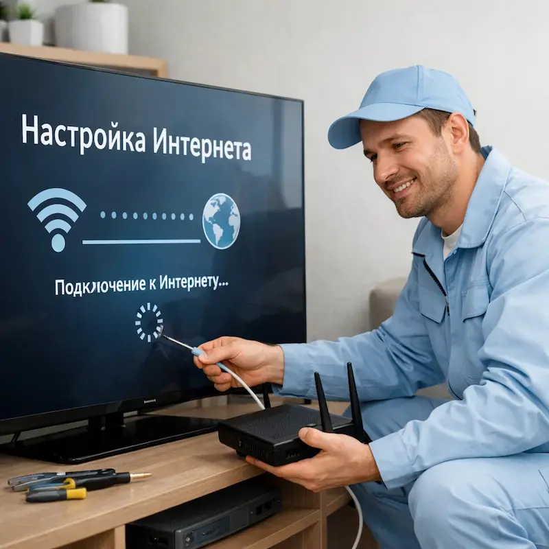 Настройка интернета на ТВ в Великом Новгороде