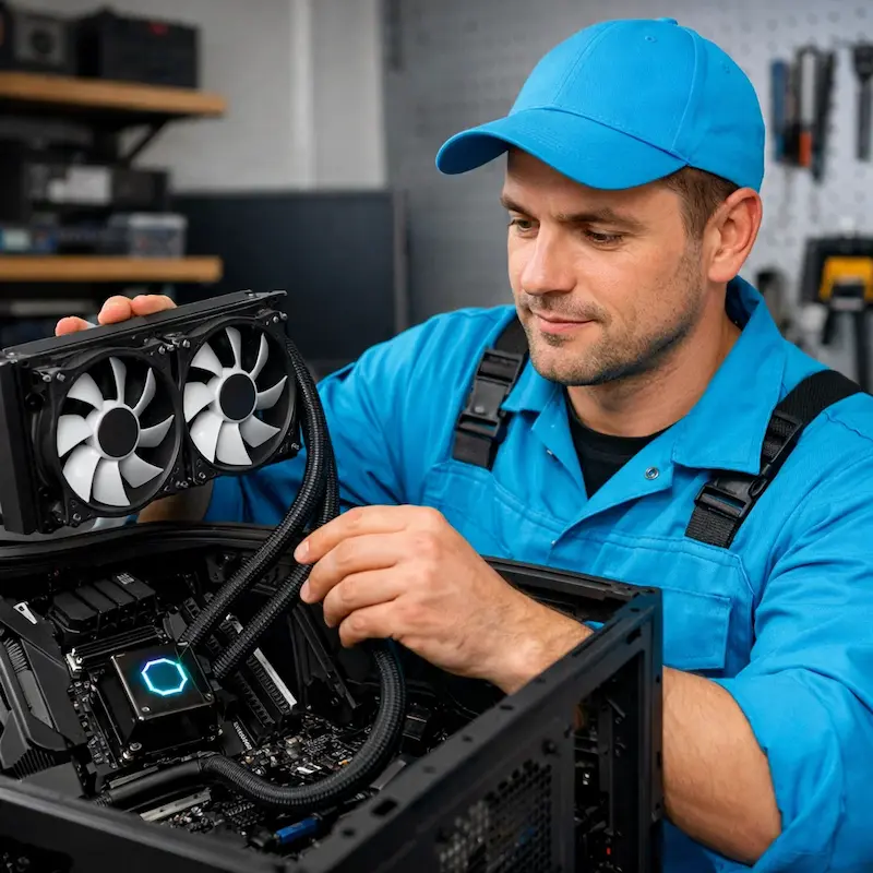 Установка водяного охлаждения на компьютер в Великом Новгороде